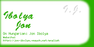 ibolya jon business card